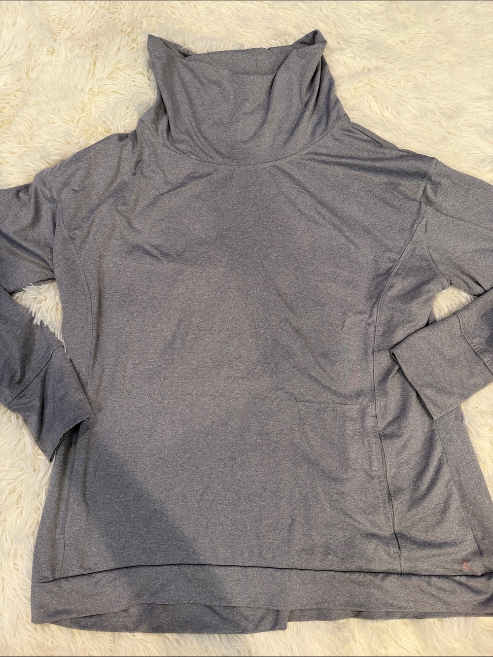 Danskin Heather Gray Long Sleeve Turtleneck Top